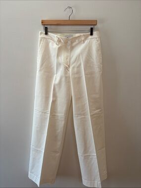 Matteau Cream Straight-Leg Trousers